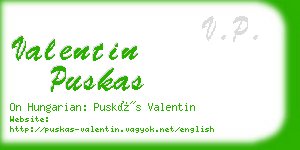 valentin puskas business card